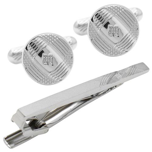 ダックス DAKS カフスボタン ネクタイピン セット シルバー ライン カフス カフリンクス タイバー タイクリップ |  | 01