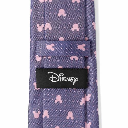 ディズニー ミッキー シルエット パープル ピンク ドット ネクタイ