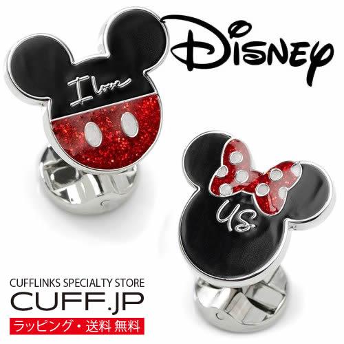 ディズニー カフス カフスボタン ミッキー ミニー I Love Us Disney