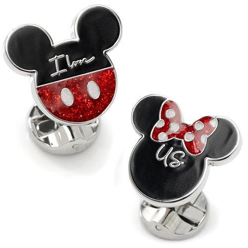 ディズニー カフス カフスボタン ミッキー ミニー I Love Us Disney