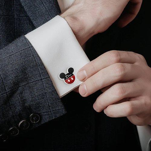 ディズニー カフス カフスボタン ミッキー ミニー I Love Us Disney
