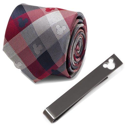 ディズニー ミッキー ネクタイ ネクタイピン セット レッド ブルー