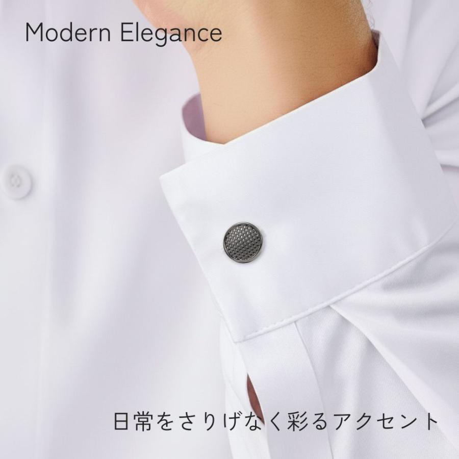 elizabeth parker エリザベスパーカー ガンメタ ラウンド テクスチャード カフス カフスボタン カフリンクス |  | 05