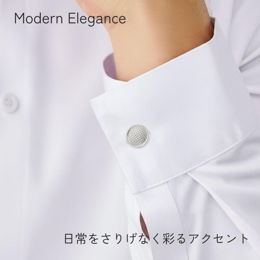 elizabeth parker エリザベスパーカー シルバー ラウンド テクスチャード カフス カフスボタン カフリンクス |  | 05