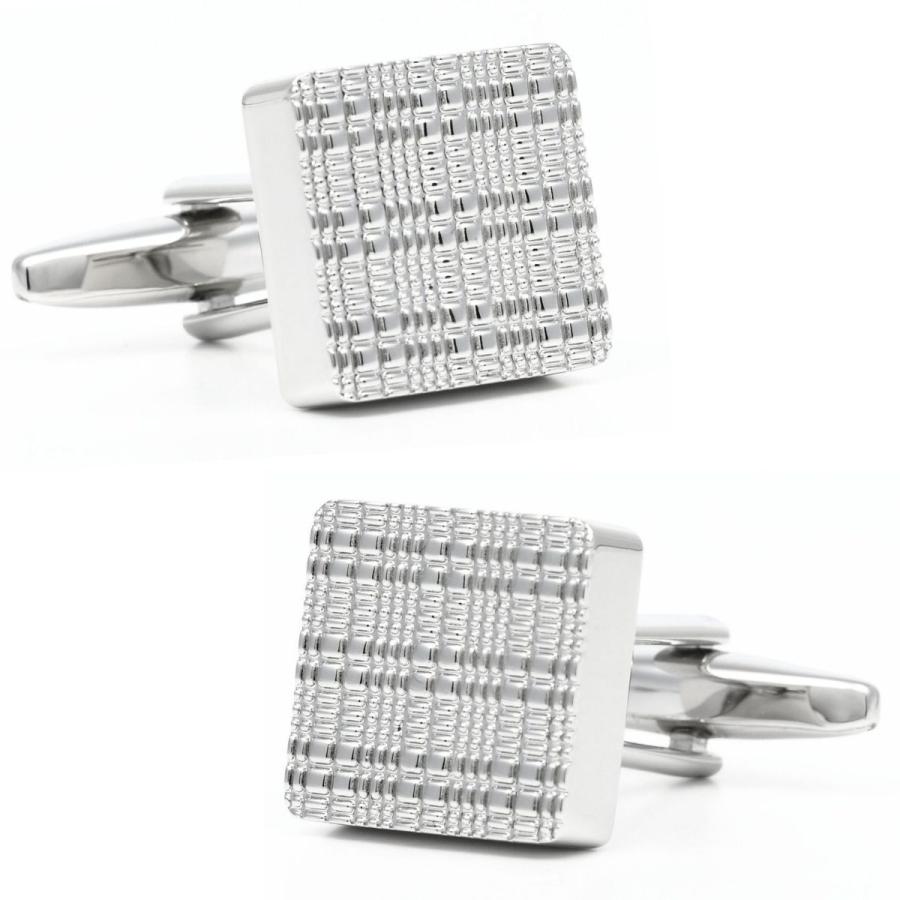 elizabeth parker エリザベスパーカー シルバー コンパクト チェック カフス カフスボタン カフリンクス |  | 01