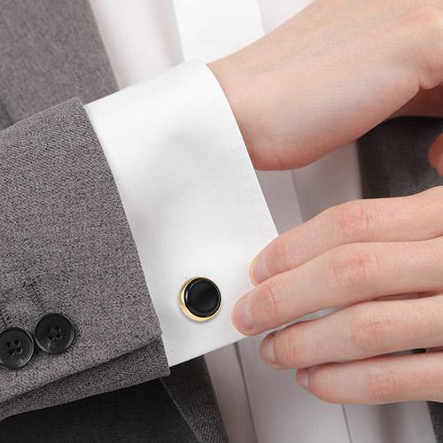 elizabeth parker エリザベスパーカー ゴールド オニキス カフス カフスボタン カフリンクス |  | 06