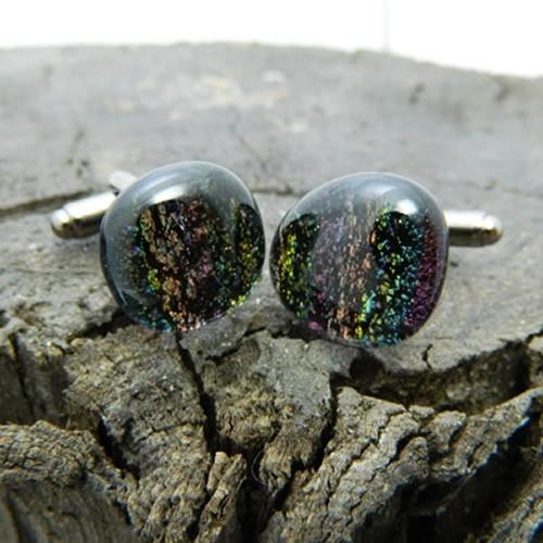 カフス カフスボタン ガラス オリジナル 手作り Ground Rainbow カフリンクス |  | 01