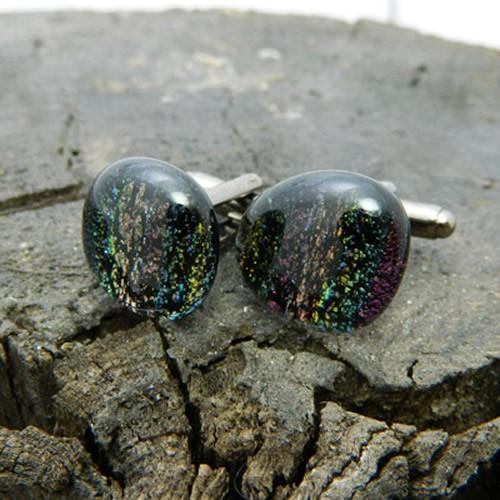 カフス カフスボタン ガラス オリジナル 手作り Ground Rainbow カフリンクス |  | 02
