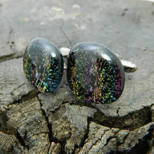 カフス カフスボタン ガラス オリジナル 手作り Ground Rainbow カフリンクス |  | 02