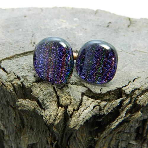 カフス カフスボタン ガラス オリジナル 手作り Purple Hearts カフリンクス |  | 01