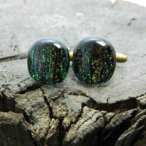 カフス カフスボタン ガラス オリジナル 手作り Gold Treestump カフリンクス |  | 01