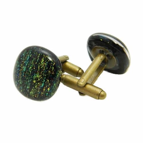 カフス カフスボタン ガラス オリジナル 手作り Gold Treestump カフリンクス |  | 03