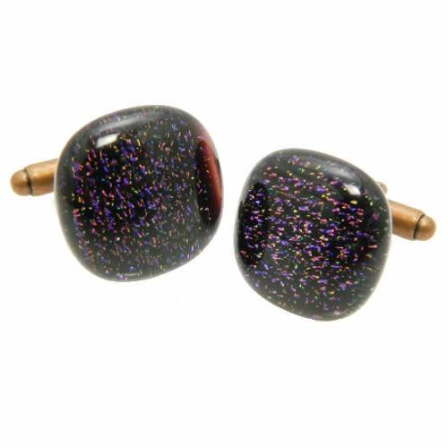 カフス カフスボタン ガラス オリジナル 手作り Disco Purple ディスコパープル カフリンクス |  | 02