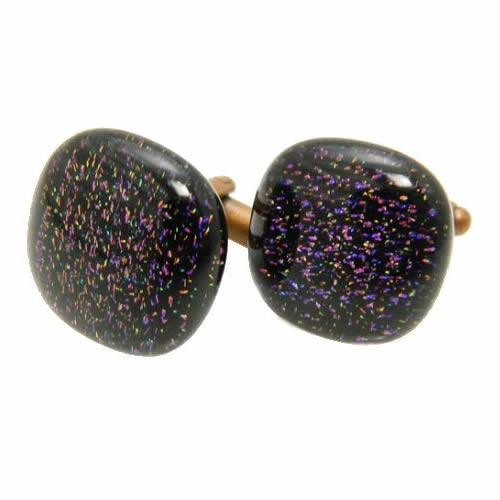 カフス カフスボタン ガラス オリジナル 手作り Disco Purple ディスコパープル カフリンクス |  | 03