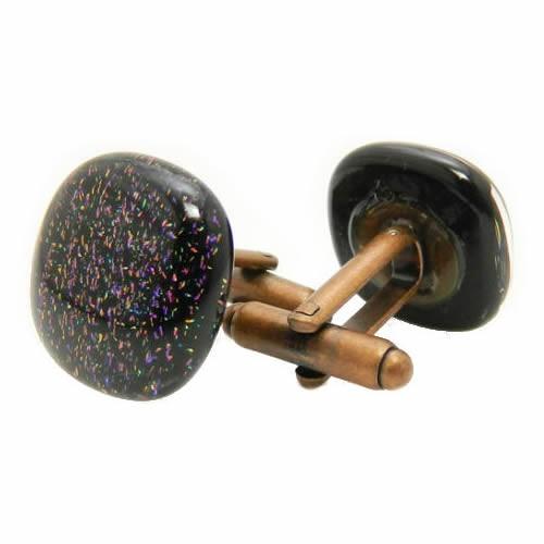 カフス カフスボタン ガラス オリジナル 手作り Disco Purple ディスコパープル カフリンクス |  | 04