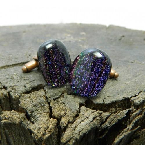 カフス カフスボタン ガラス オリジナル 手作り Universe Purple ユニバースパープル カフリンクス |  | 01