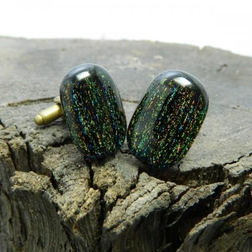 カフス カフスボタン ガラス オリジナル 手作り Gold Treestump 黄金の切り株 カフリンクス |  | 01