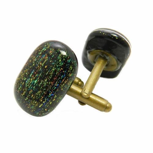 カフス カフスボタン ガラス オリジナル 手作り Gold Treestump 黄金の切り株 カフリンクス |  | 04