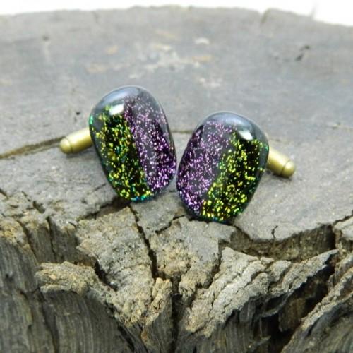 カフス カフスボタン ガラス オリジナル 手作り Half Apple ハーフ アップル カフリンクス |  | 01