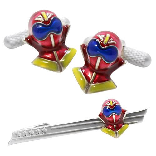 秘密戦隊ゴレンジャー×SWANK アカレンジャー カフス ネクタイピン セット カフスボタン カフリンクス タイバー タイクリップ スワンク メンズアクセサリー |  | 01