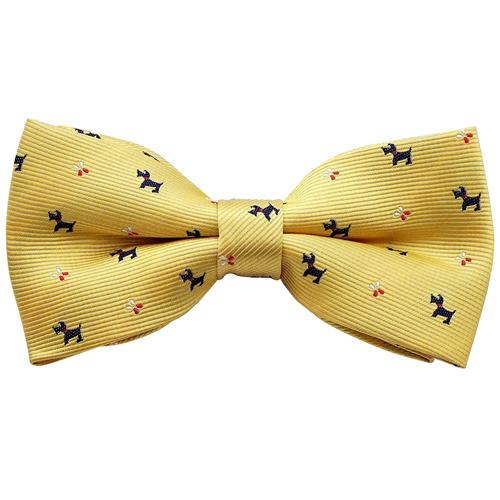 子供用 蝶ネクタイ ドッグ 犬 イエロー ボウタイ 簡易装着 簡単 発表会 入園式 入学式 |  | 01