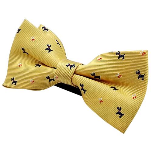 子供用 蝶ネクタイ ドッグ 犬 イエロー ボウタイ 簡易装着 簡単 発表会 入園式 入学式 |  | 03