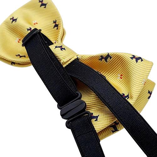 子供用 蝶ネクタイ ドッグ 犬 イエロー ボウタイ 簡易装着 簡単 発表会 入園式 入学式 |  | 04
