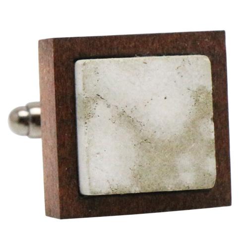 カフス カフスボタン オリジナル 手作り コーシ ウォルナット セメントタイル カフリンクス |  | 03