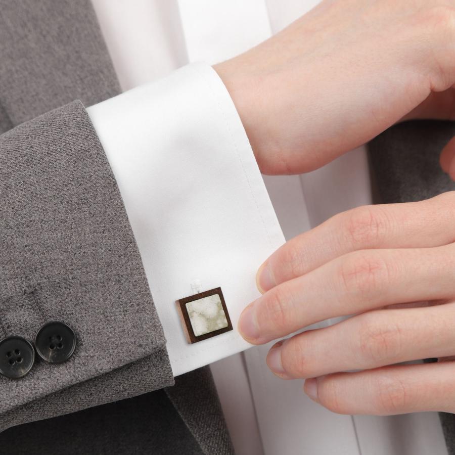 カフス カフスボタン オリジナル 手作り コーシ ウォルナット セメントタイル カフリンクス |  | 06