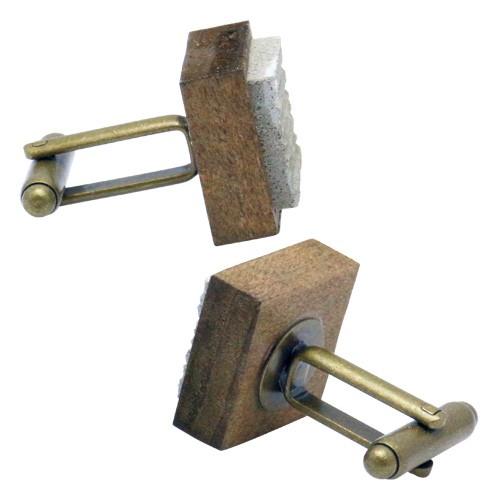 カフス カフスボタン オリジナル 手作り コーシ オリーブ セメントシダー カフリンクス |  | 03