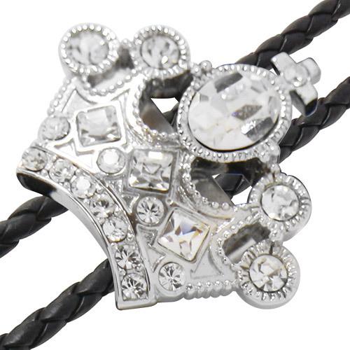 クリスタル 王冠 SWANK スワンク ループタイ ネックレス ポーラータイ ポロタイ ボロタイ 日本製 |  | 02