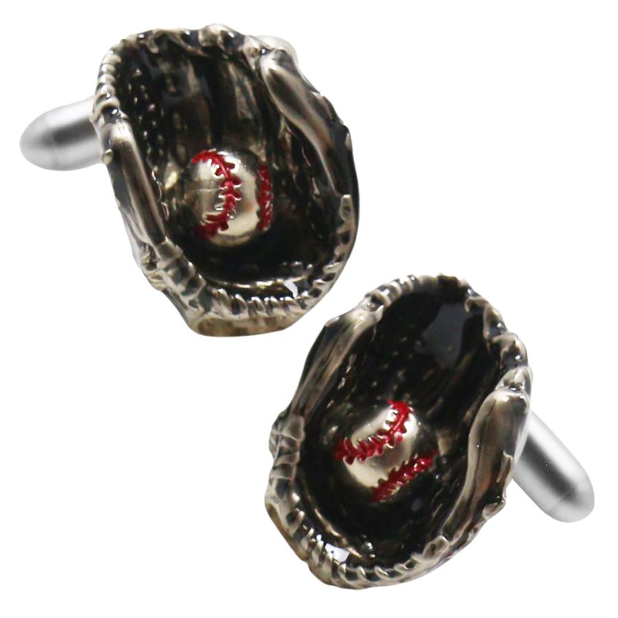 SWANK スワンク カフス ネクタイピン セット 野球 グローブ バット ブラック カフスボタン カフリンクス タイバー タイクリップ |  | 01