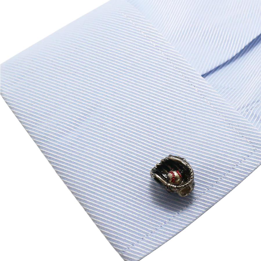 SWANK スワンク カフス ネクタイピン セット 野球 グローブ バット ブラック カフスボタン カフリンクス タイバー タイクリップ |  | 05