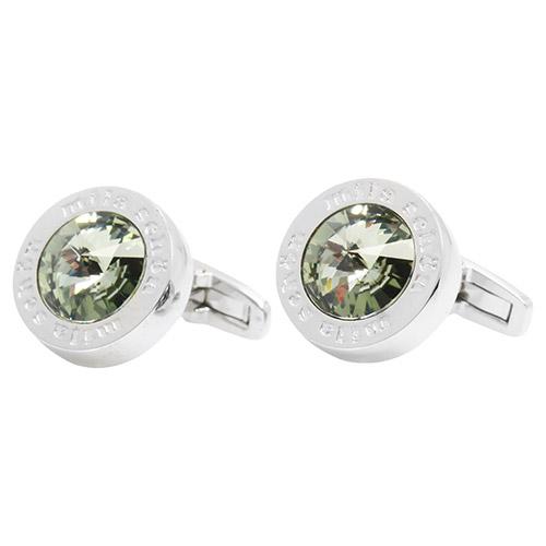 ミラ ショーン カフス ネクタイピン セット ブラック クリスタルガラス