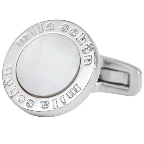 ミラ ショーン カフス カフスボタン ラウンド シェル 白蝶貝 カフリンクス mila schon メンズアクセサリー |  | 03