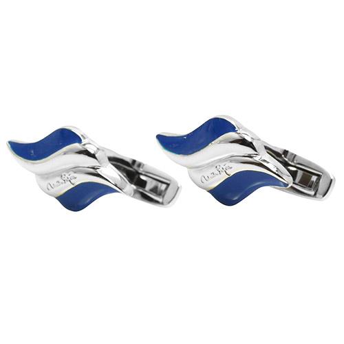 ミラ ショーン カフス カフスボタン ブルー ウェーブ カフリンクス mila schon メンズアクセサリー |  | 03