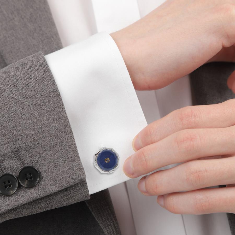 ミラ ショーン カフス ブルー カフスボタン カフリンクス mila schon メンズアクセサリー |  | 05