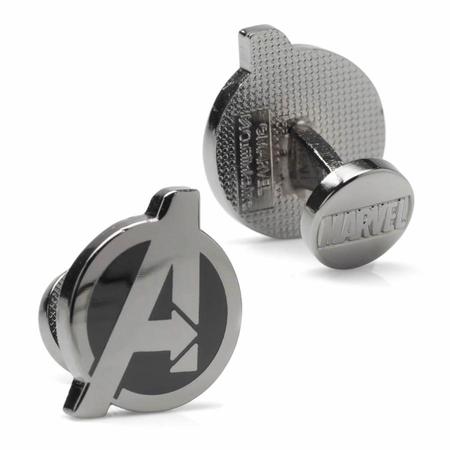 カフス カフスボタン アベンジャーズ ガンメタル MARVEL マーベル カフリンクス_1