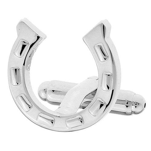 カフスボタン シルバー蹄鉄 馬蹄 幸運のお守り カフス カフリンクス |  | 01