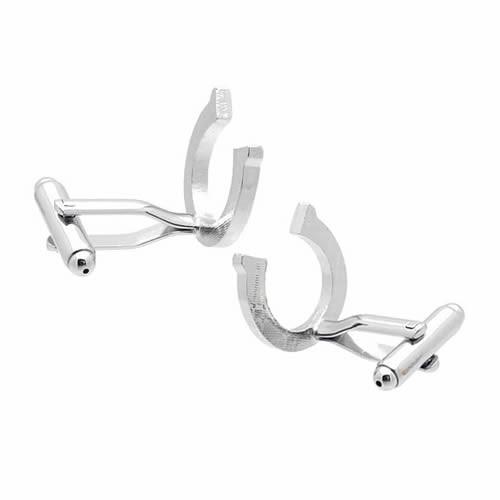 カフスボタン シルバー蹄鉄 馬蹄 幸運のお守り カフス カフリンクス |  | 02