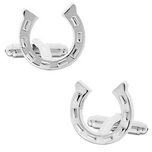 カフスボタン シルバー蹄鉄 馬蹄 幸運のお守り カフス カフリンクス |  | 03