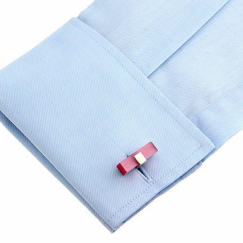 カフスボタン ピンク ストーン バー カフス カフリンクス |  | 03