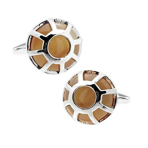 カフスボタン サークル タイガーアイ カフス カフリンクス |  | 02