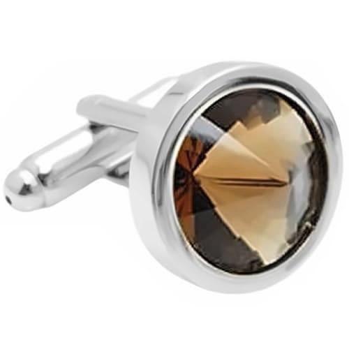 カフスボタン トパーズ ラウンド クリスタル カフス カフリンクス |  | 02