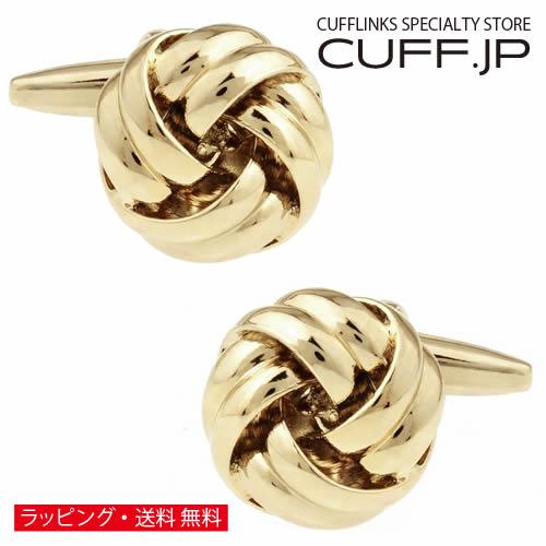 カフスボタン ゴールド ノット カフス カフリンクス | 