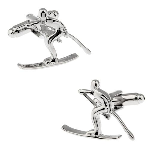 カフスボタン スキー スキーヤー カフス カフリンクス |  | 04