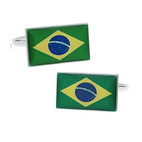 カフスボタン ブラジル 国旗 カフス カフリンクス |  | 02