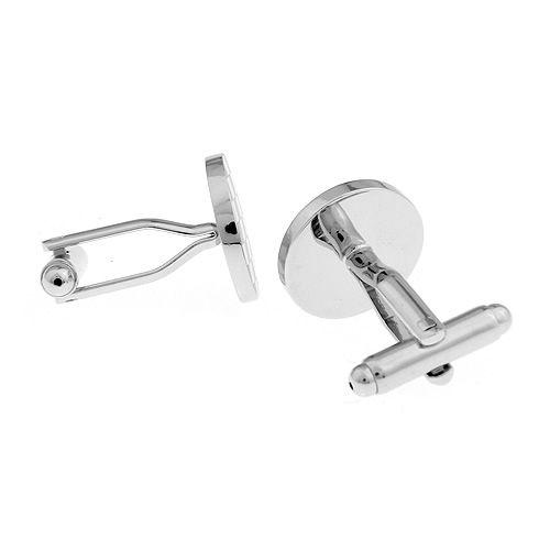 カフスボタン シルバー チェック ラウンド カフス カフリンクス |  | 03