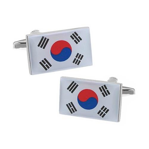 カフスボタン 大韓民国 韓国 国旗 カフス カフリンクス |  | 01