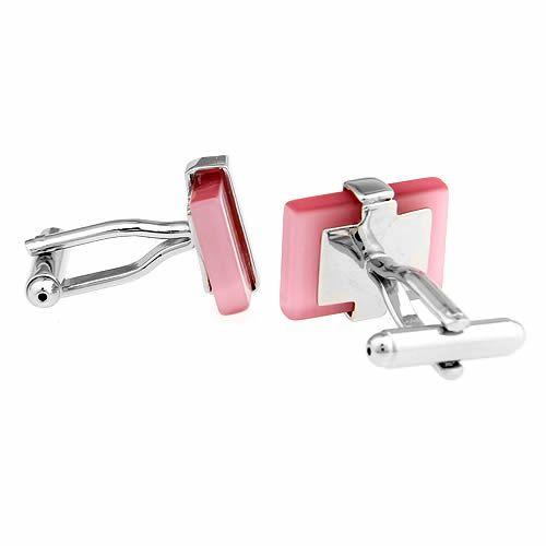 カフスボタン レクタングル ピンクストーン カフス カフリンクス |  | 02